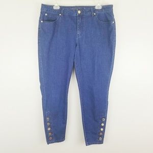 Jennifer Lopez Jean's Skinny Ankle Dark Wash